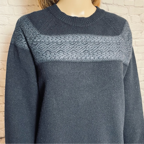 NWT New Progetto Uomo Navy Wool Cashmere Sweater Size L Made in Italy - Picture 10 of 11